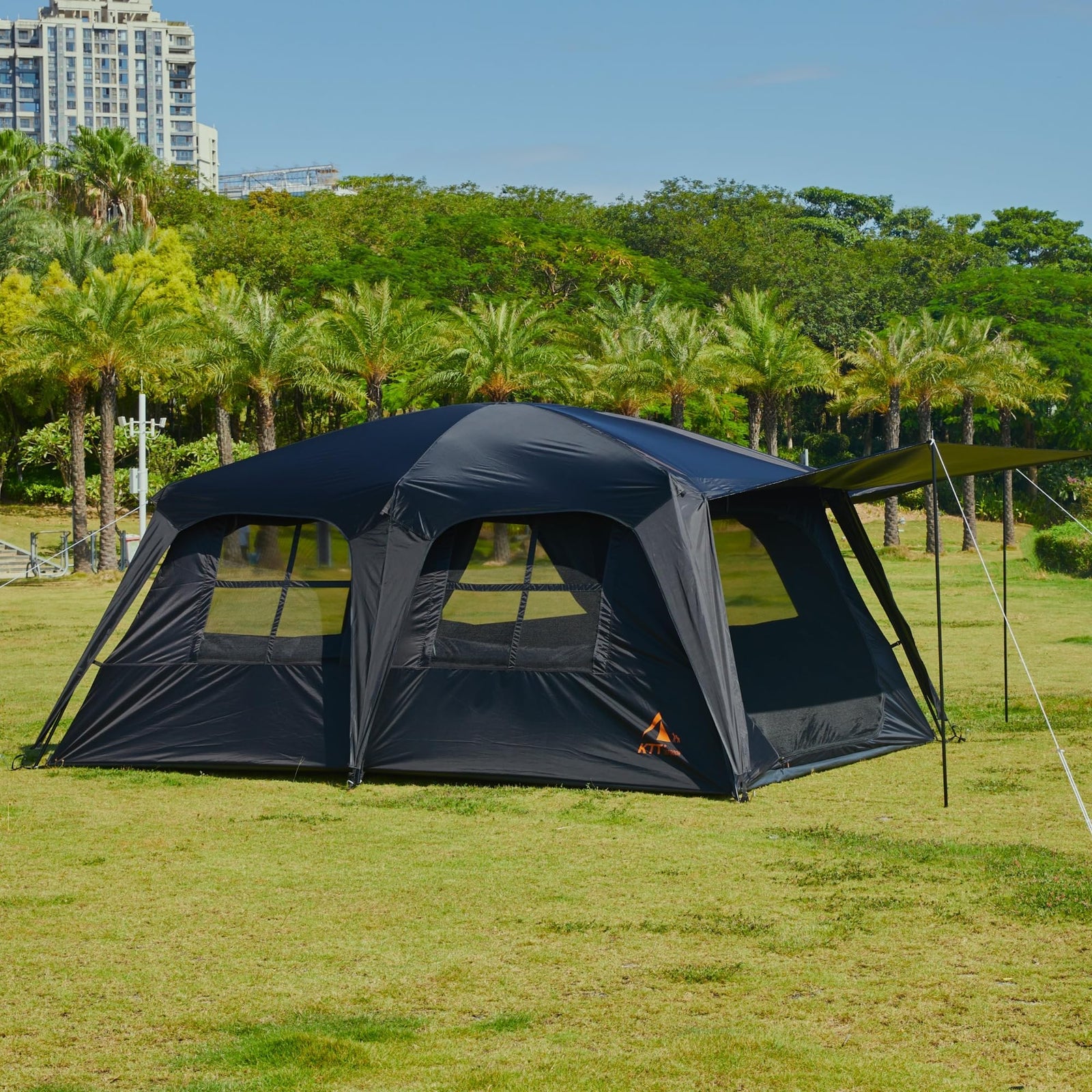6-14 Person Waterproof Cabin Tent with 2 Rooms
