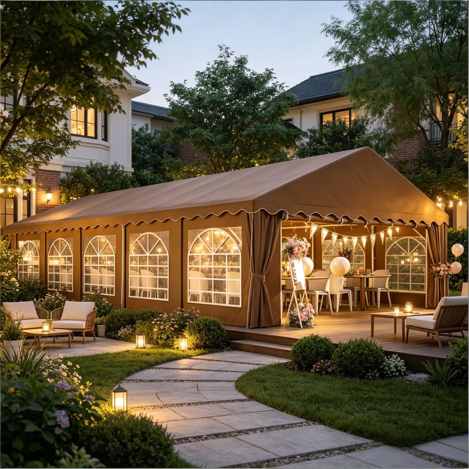 Heavy-Duty Pop-Up Event Canopy Tent with Sidewalls