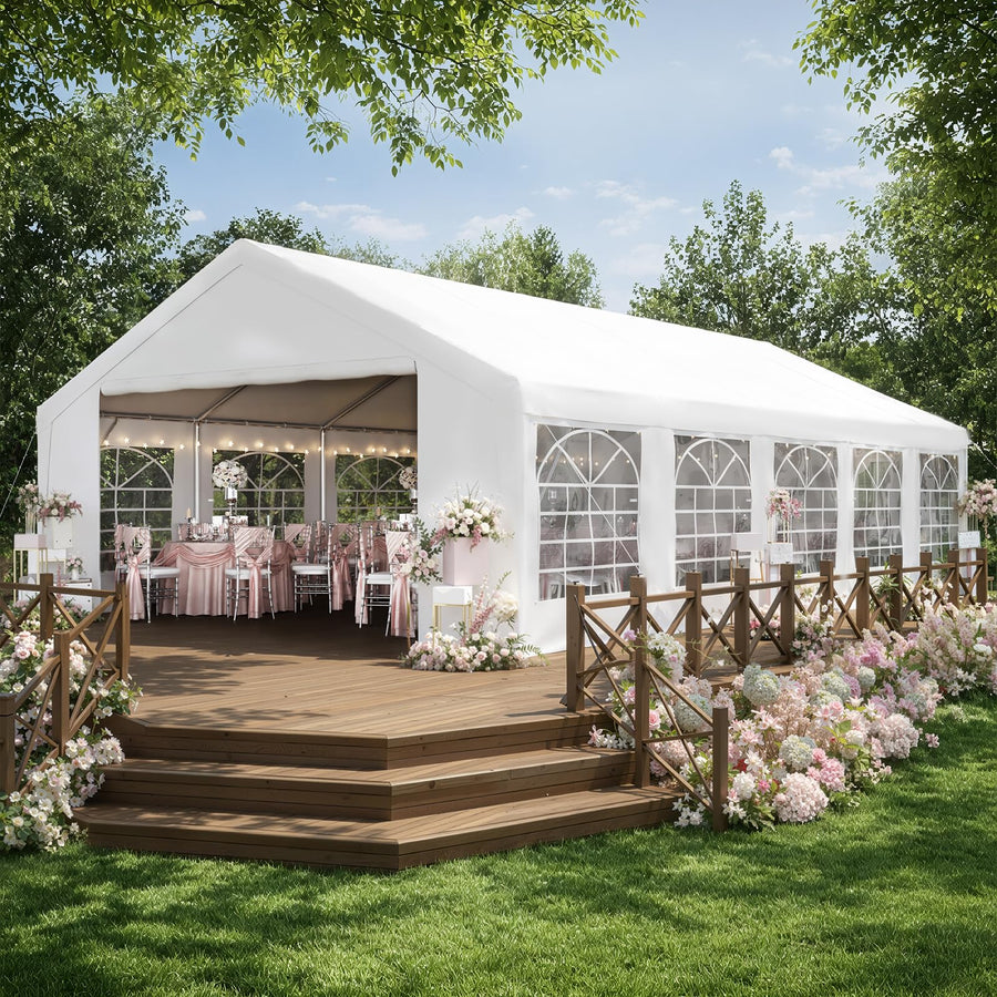 Heavy-Duty Waterproof Party Tent with Removable Sidewalls