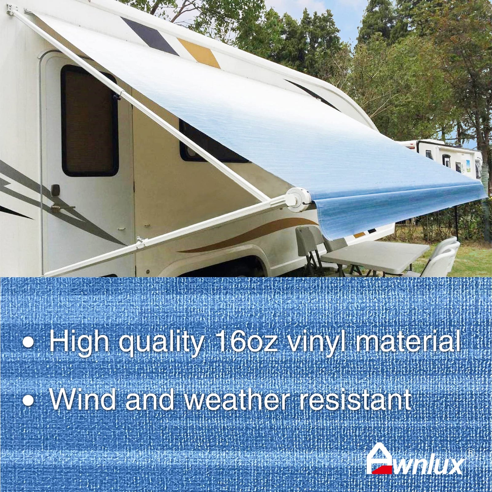 Awnlux Motorized Modular RV Awning for Campers