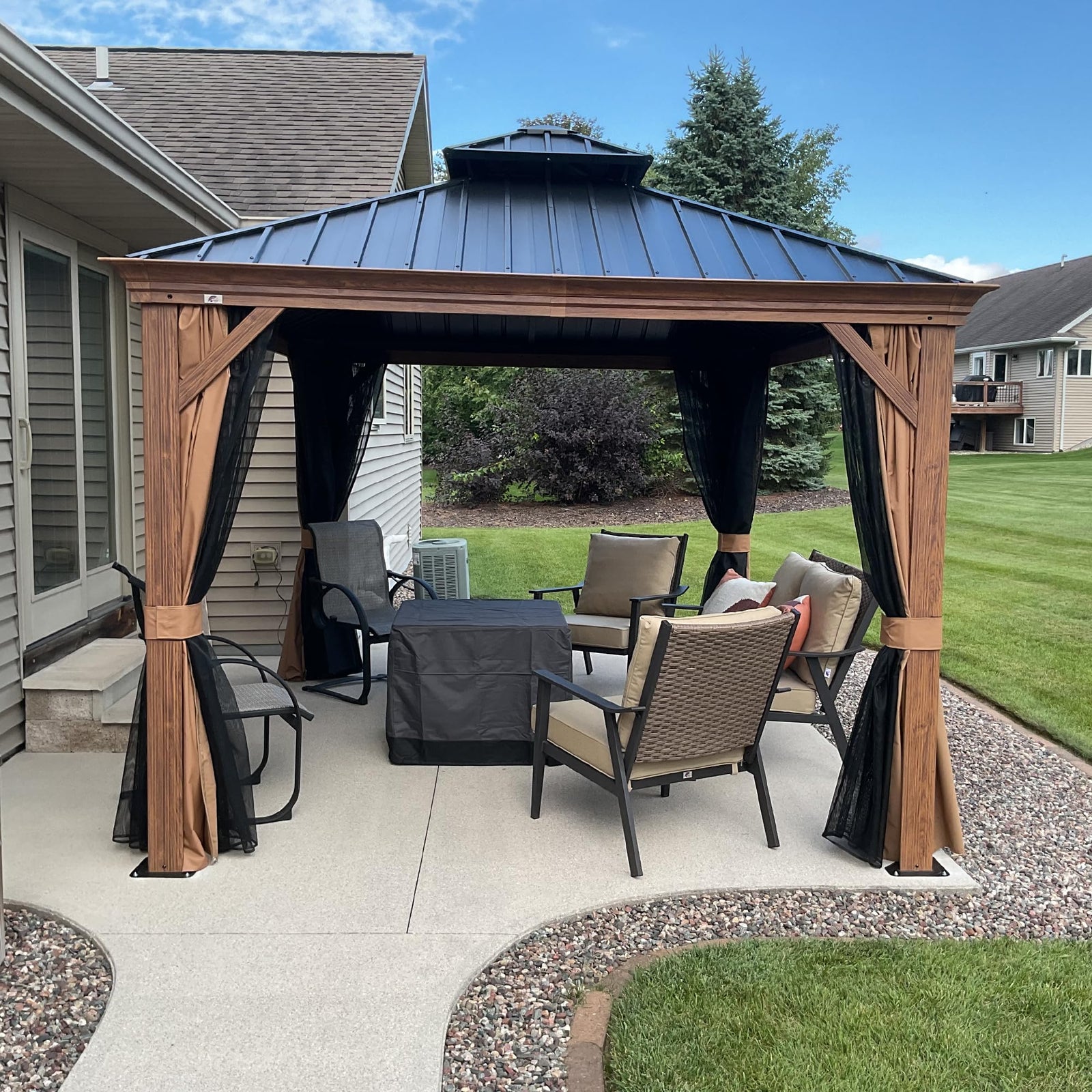 PURPLE LEAF Palace Hardtop Gazebo and Sunroom Kit