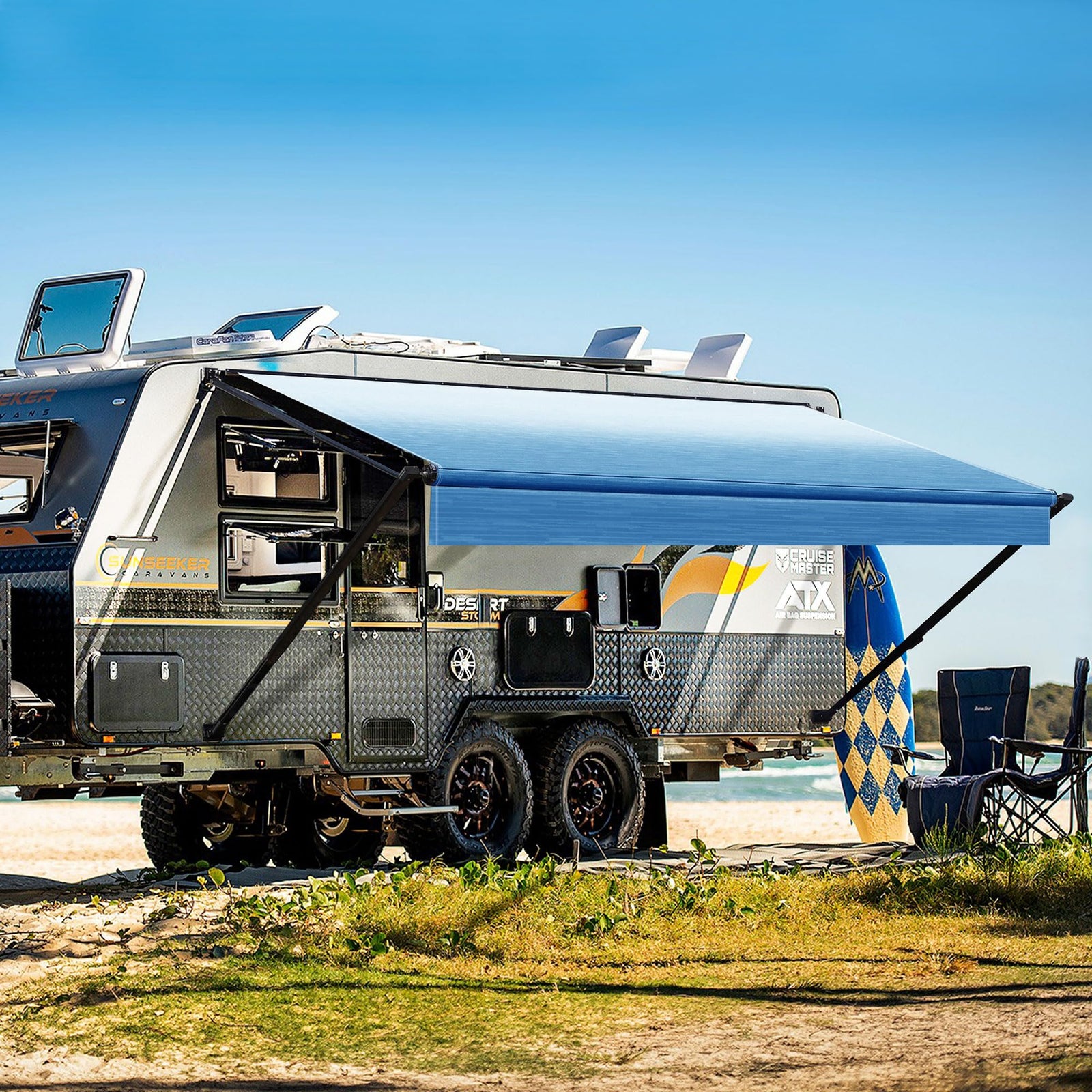 YESCAMP Manual Retractable RV Awning Kit for Trailers