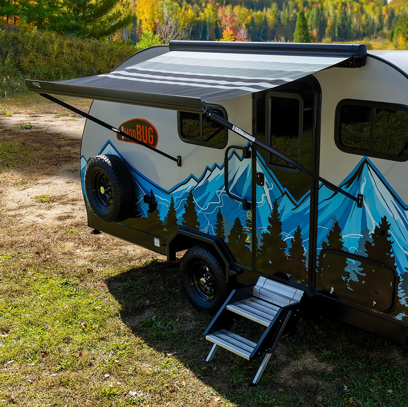 RecPro 7ft Manual Cassette RV Awning with Hand Crank