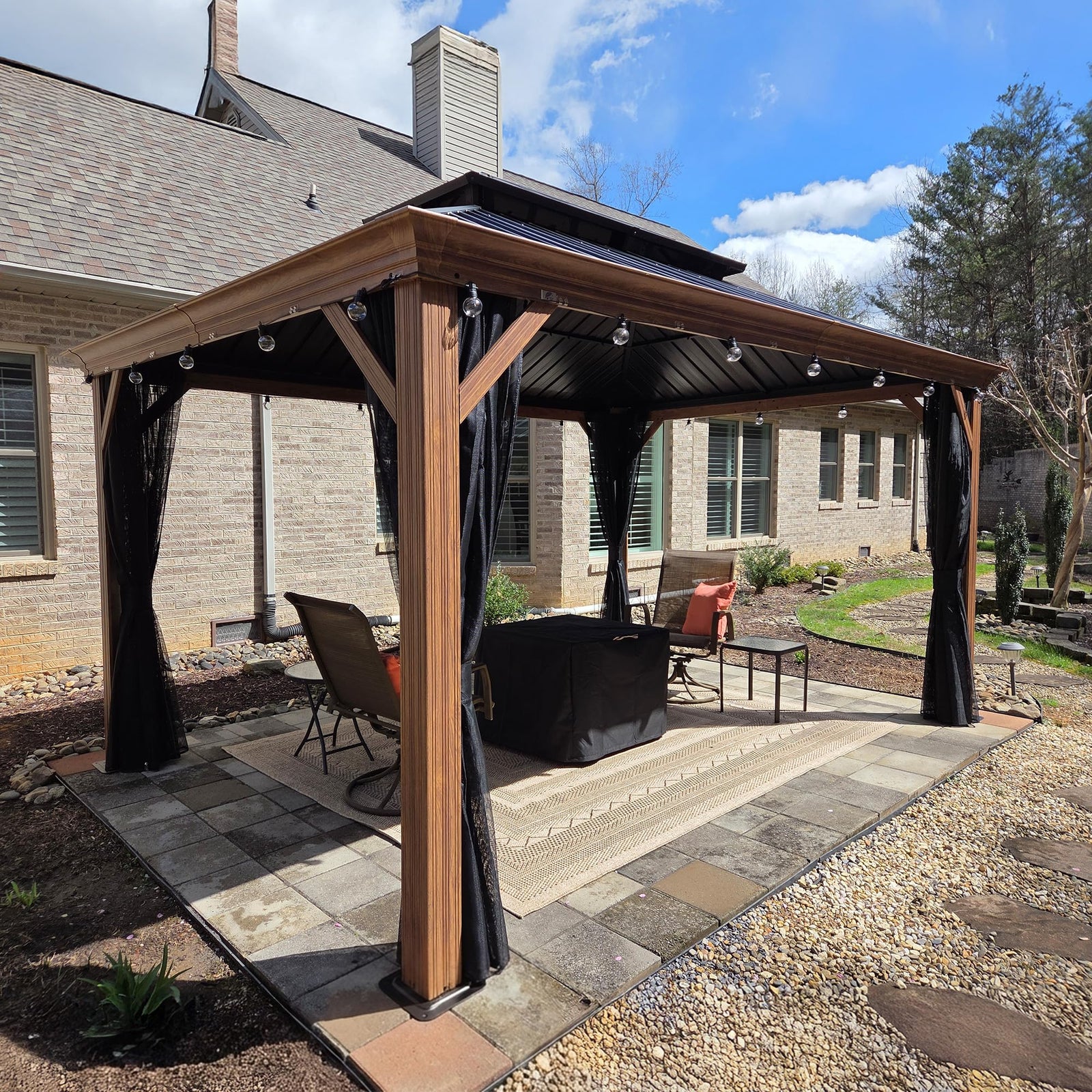 PURPLE LEAF Palace Hardtop Gazebo and Sunroom Kit